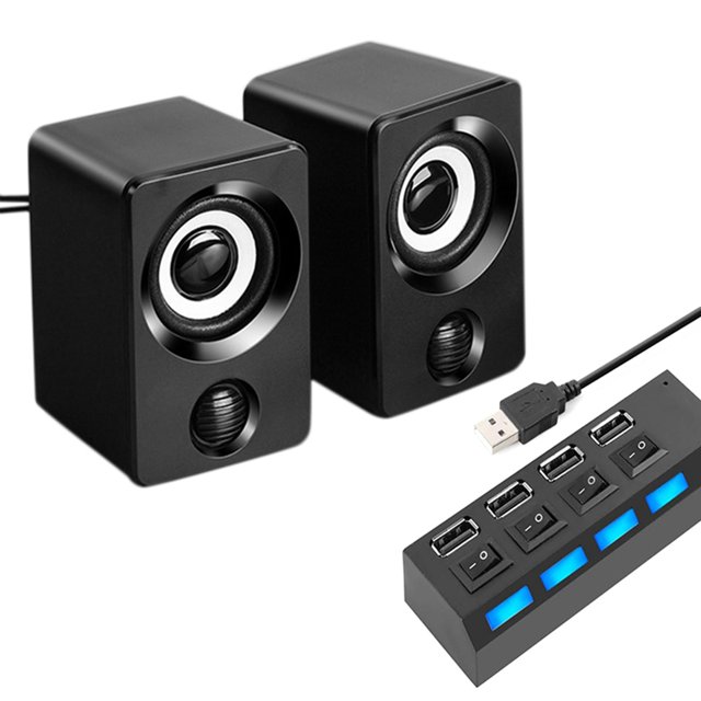 Surround Computer Speakers with Stereo USB Wired Powered Multimedia