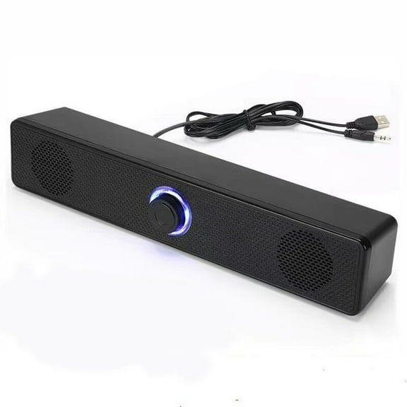 Surround Sound Soundbar for Home Theater — Wired & Wireless Speaker System — Compatible with TV, PC, Laptop & Music Box — USB Powered — Slim 31.5 Inch Design — Black — Indoor Use