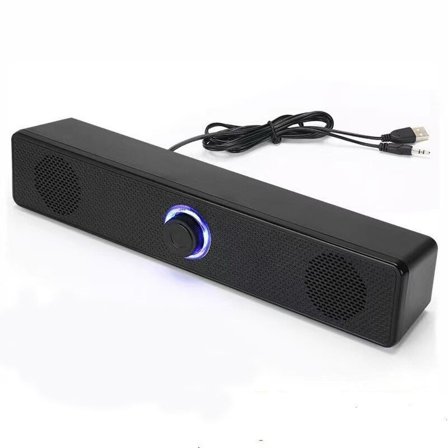 Surround Sound Soundbar for Home Theater, Wired and Wireless Speaker System, USB Powered, Compatible with TV PC Laptop Music Box, Slim Design 31.5 Inch, (Plug-in NO Bluetooth-Compatible Type)