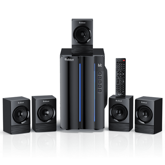 Surround Sound Systems Home Theater System - 800 Watts Peak Power 6.5" Subwoofer 5.1/2.1 Wired Stereo Speakers