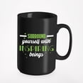 thumbnail image 1 of Surround Yourself with Inspiring Beings Quotes, Black 15oz Ceramic Mug, 1 of 5