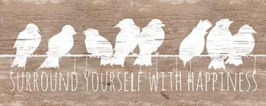 Surround with Happiness Canvas Art - Patricia Pinto (10 x 20)
