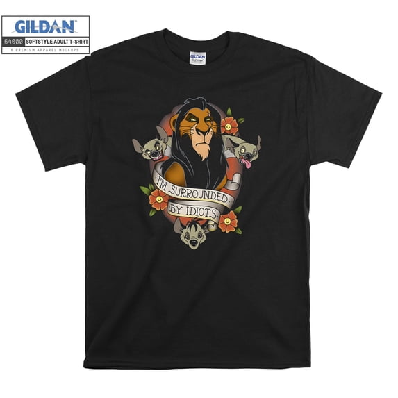 Surrounded By Idiots Scar The Lion T-shirt Hoody Kids Child Tote Bag Tshirt S-M-L-XL-XXL-3XL-4XL-5XL Gildan Oversized Men Women Unisex 6945
