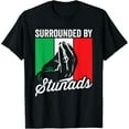 thumbnail image 1 of Surrounded By Stunads Funny Sarcastic Men Women Italian T-Shirt, 1 of 4