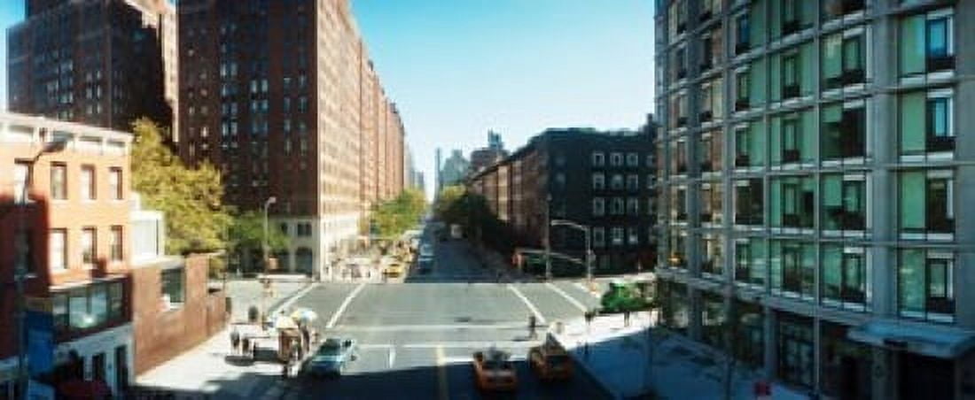 Surrounding streets and buildings from the High Line in Chelsea New York City New York State USA Canvas Art - Panoramic Images (15 x 6)