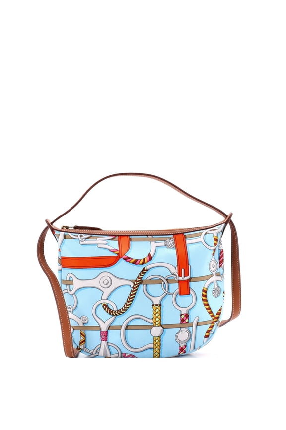 Sursoie To Go Pouch Printed Silk and Leather By Rebag