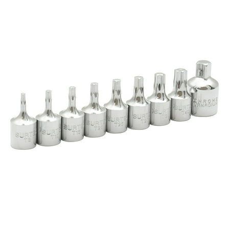 Surtek 1/4" Drive Torx Bit Socket Set with 3/8" Drive Adapter