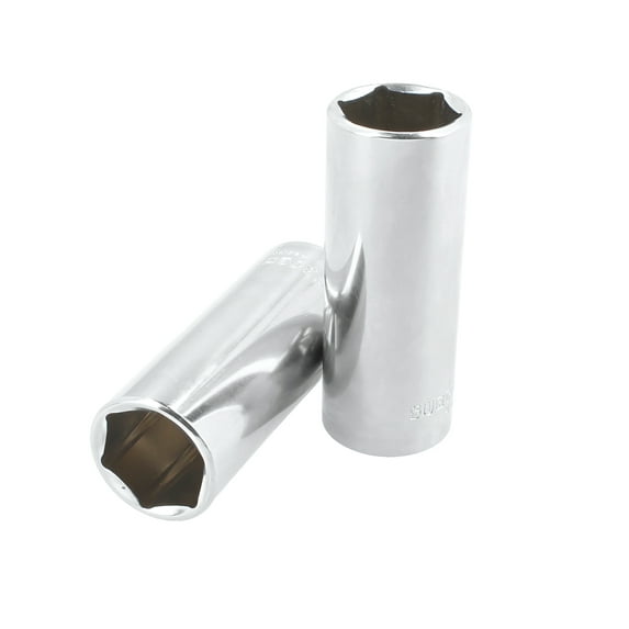 Surtek 1/4” Long Socket, 6 Points, 8 mm, Steel