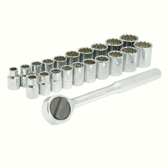 Surtek 3/8" Drive Combination Socket Set And Accessories, 21 Piecess