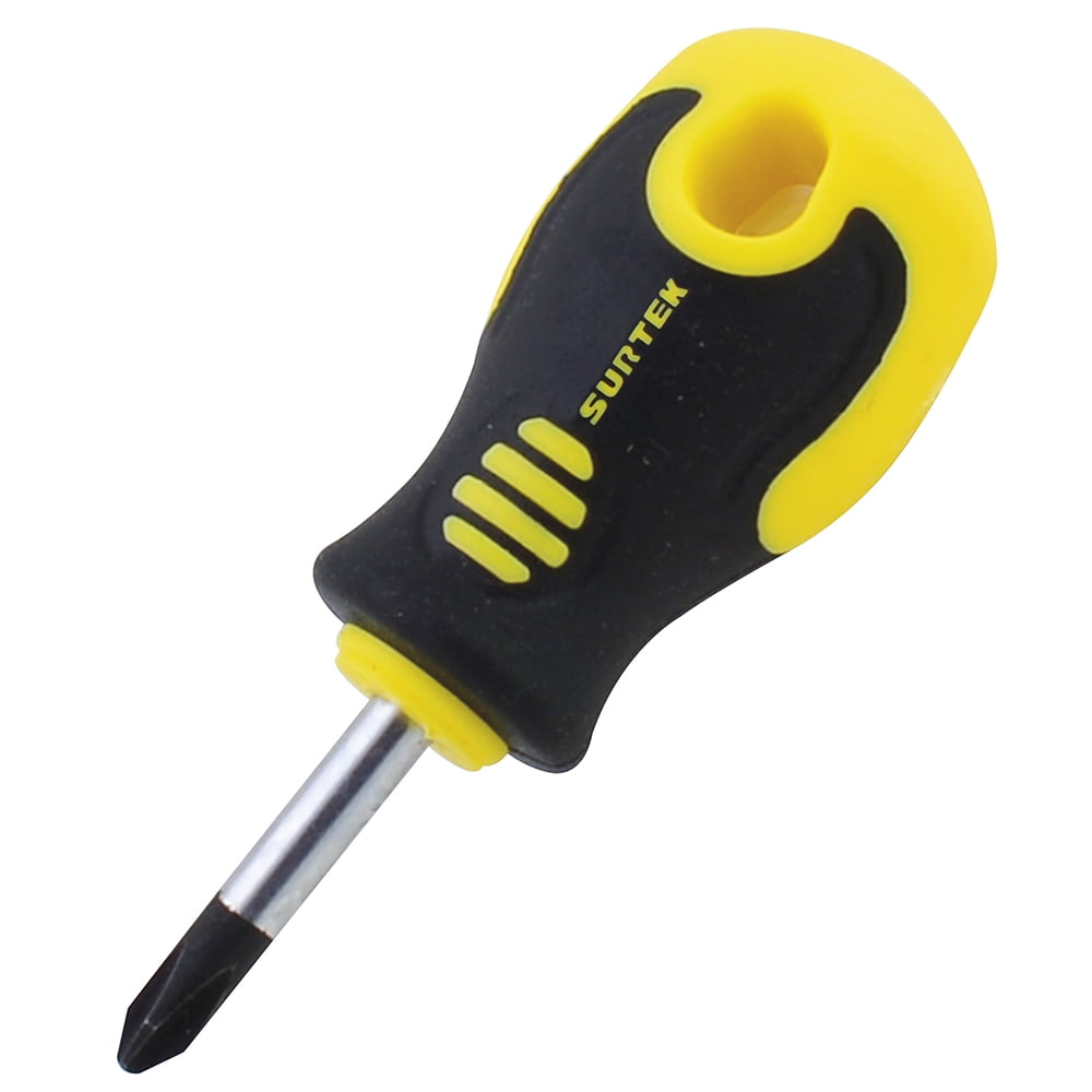 Surtek Bi-Material Mini Screwdriver Phillips® No.2 1/4x1-3/8 , D271
