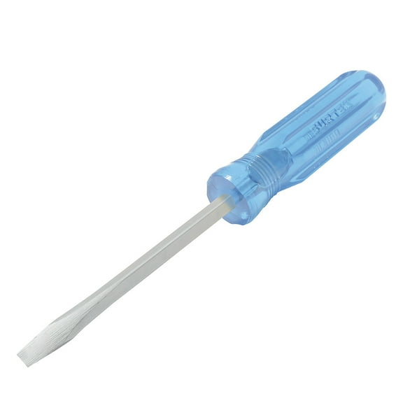 Surtek Blue Screwdriver Square Shank Flat Tip, 1/4x4"