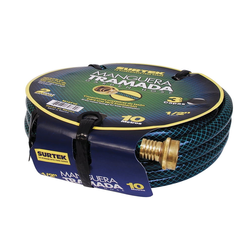 Surtek Braided Reinforced Watering Hose with Brass Connectors 3/4", 25 M