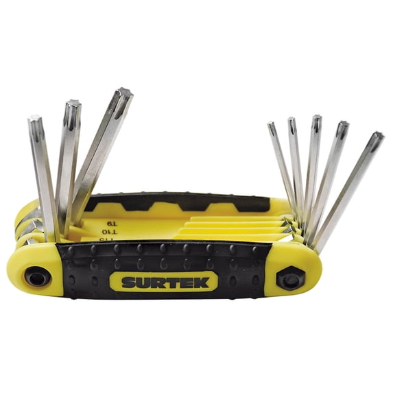 Surtek Folding torx® Key Set, 8 Hexagonal Pieces , ALLFTNX8