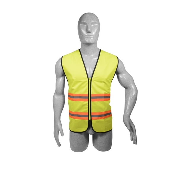 Surtek High Visibility Yellow Vest, one-Size-Fits-All , 137499