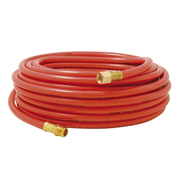 Surtek Low Pressure Air Hose 1/4" x 10 m, Rubber, Orange