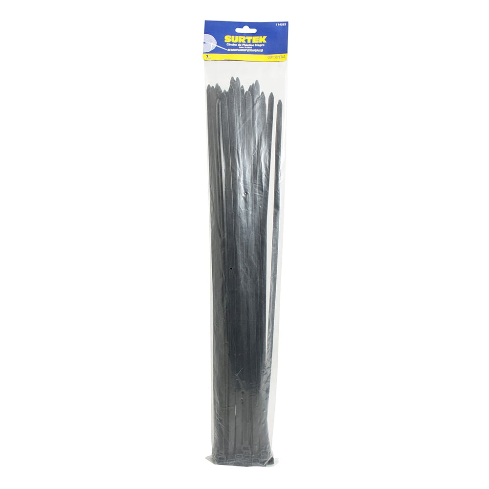 Surtek Plastic Cable Tie Black Color 50 Pieces 550 X 8.8mm , 114232