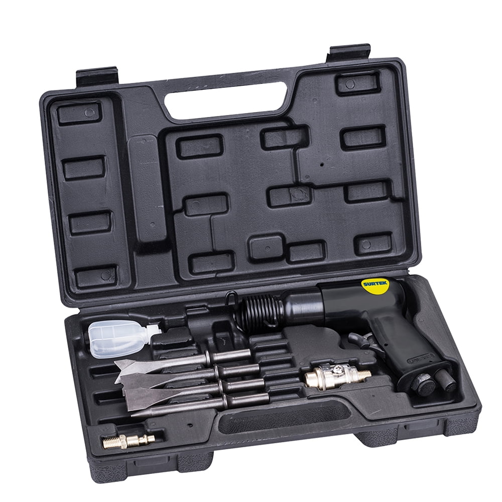 Surtek Pneumatic Hammer with Chisels Set, 7 Pieces