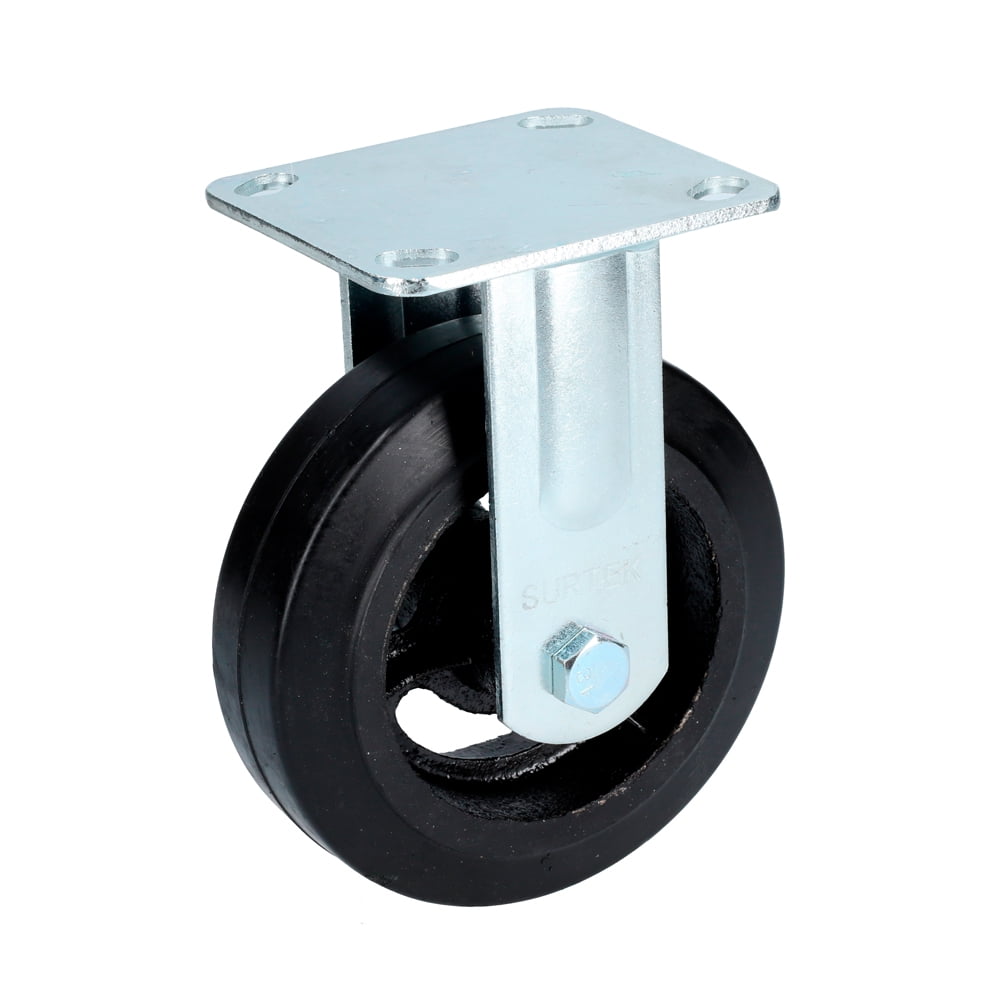 Surtek Rubber Fixed Caster 6"