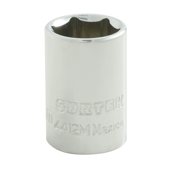 Surtek Socket 1/4”, 6 Points 12 mm , 4412M