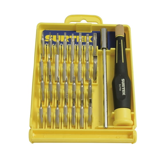 Surtek interchangeable Bit Precision Screwdriver, 32 Pieces