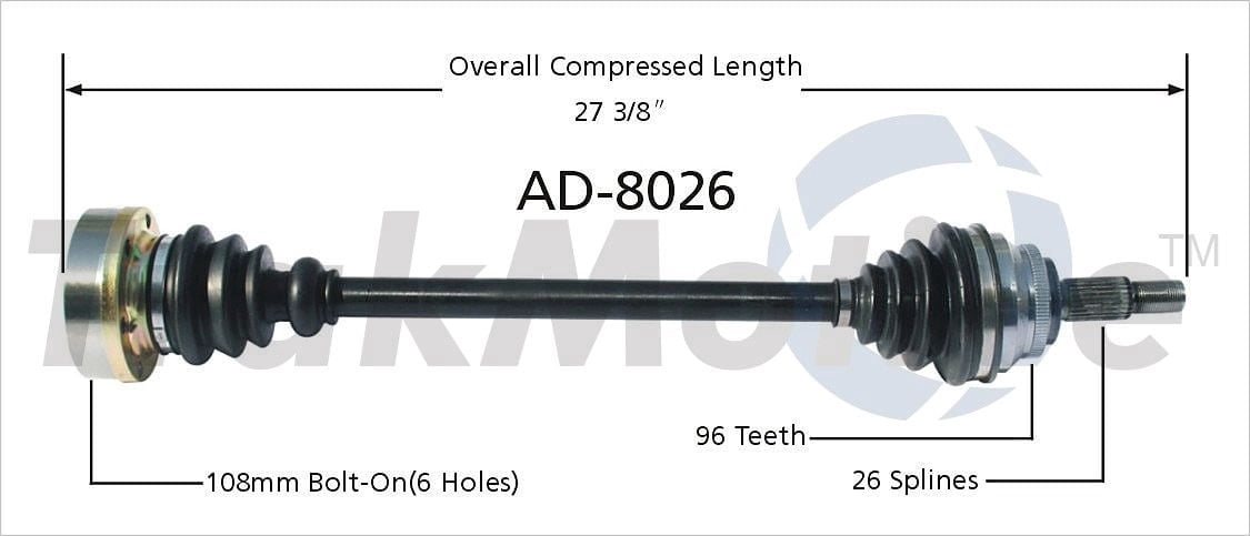 Surtrak Axle AD-8026 CV Axle Shaft