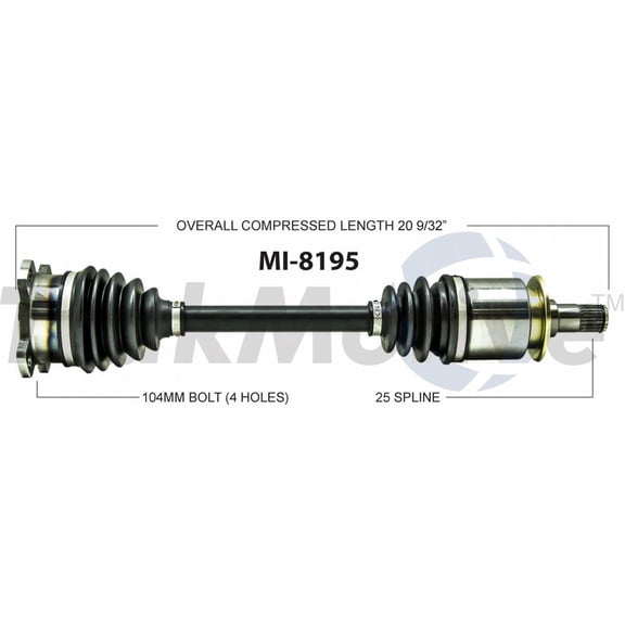 Surtrak Axle MI-8195 CV Axle Shaft Fits select: 1992-1994 EAGLE TALON, 1992-1994 PLYMOUTH LASER