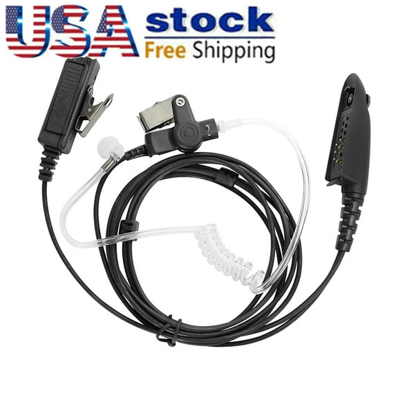 Surveillance 2-Wire Earpiece Headset Mic PTT For HT750 HT1250 HT1550 MTX8250 MTX9250 GP328 GP329 GP338 GP339 GP340 GP360 GP380Radio