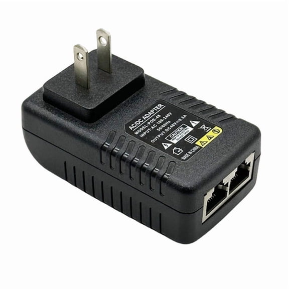 Surveillance and IP Camera PoE Injector 48V/0.5A Gigabit 802.3af/at Passive US Plug