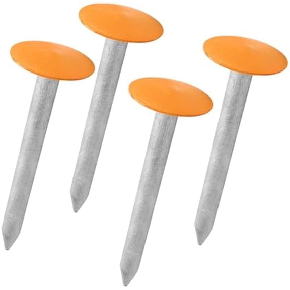 Survey Stakes Galvanized Steel Property Markers, Heavy Duty Survey Markers, 2.2" x 6.8" Property Line Markers Septic Tank Marker for Marking Property Lines, Orange (4 Pack)