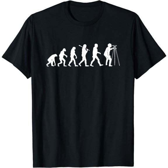 Surveyor Evolution TShirt for Land Surveyors and Engineers T-Shirt