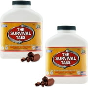 Survival Food 180 Tabs x 2 bottle Emergency Food Ration MREs Food Replacement Gluten Free and Non-GMO 25 Years Shelf Life Long Term Food Storage