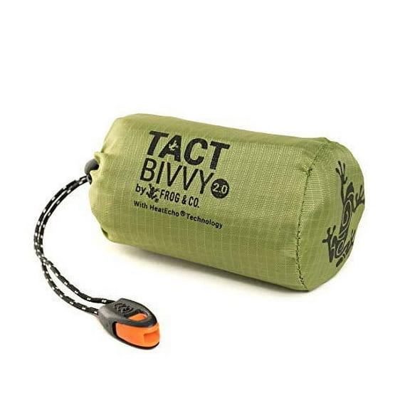 Survival Frog Tact Bivvy 2.0 HeatEcho Emergency Sleeping Bag, Orange