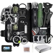 TEIPUERY Survival Kits 26 in 1, Survival Gear and Equipment Fishing Hunting Birthday for Men, Camping Accessories, Cool Gadget, Camping Essentials