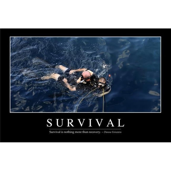 Survival: Inspirational Quote and Motivational Poster Poster Print