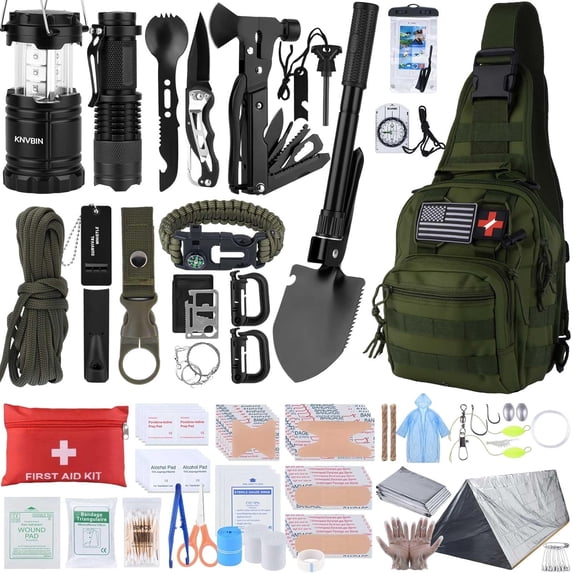 Survival Kit, 250pcs Survival Tools Tactical Gear and Trauma Bag ...