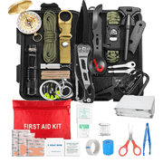 TEIPUERY Survival Kits 57 Pcs,Emergency Survival Gear Tools for Outdoor Camping, Hiking,Gifts for Men Dad Husband Teenage Boy