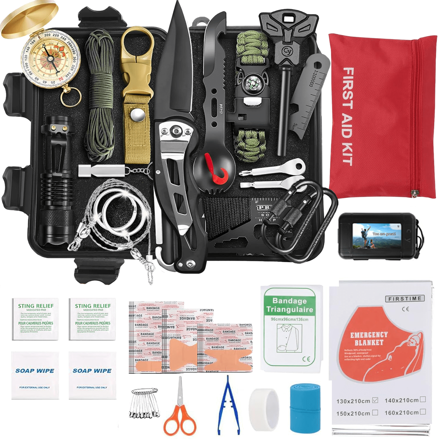 LUNA SEA EMERGENCY KIT グッズセット Survival-Kits-57-pcs-Survival-