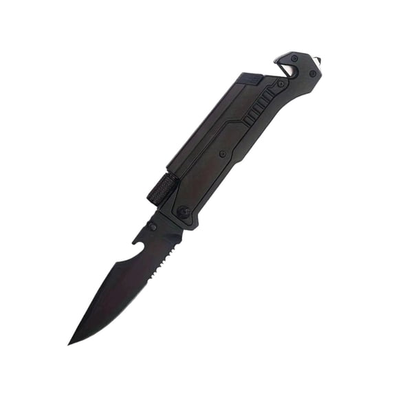 Survival Knife, Multifunctional Pocket Knife with Seat Belt Cutter, Led Light, Emergency Rescue Tool for Hunting, Camping, Outdoor Gear, Gift for Men, An Led Multi-Functional Lifesaving Folding Knife