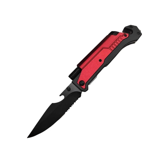 Survival Knife, Multifunctional Pocket Knife with Seat Belt Cutter, Led Light, Emergency Rescue Tool for Hunting, Camping, Outdoor Gear, Gift for Men, An Led Multi-Functional Lifesaving Folding Knife