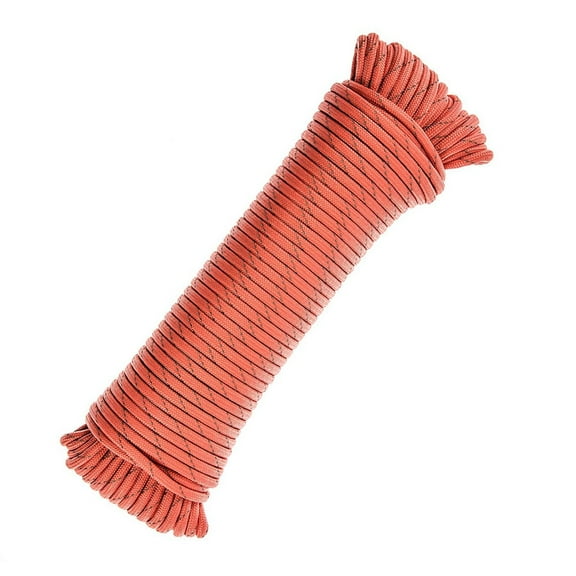 Survival Multi-Purpose Paracord Rope Reflective Tracer Orange - 100ft