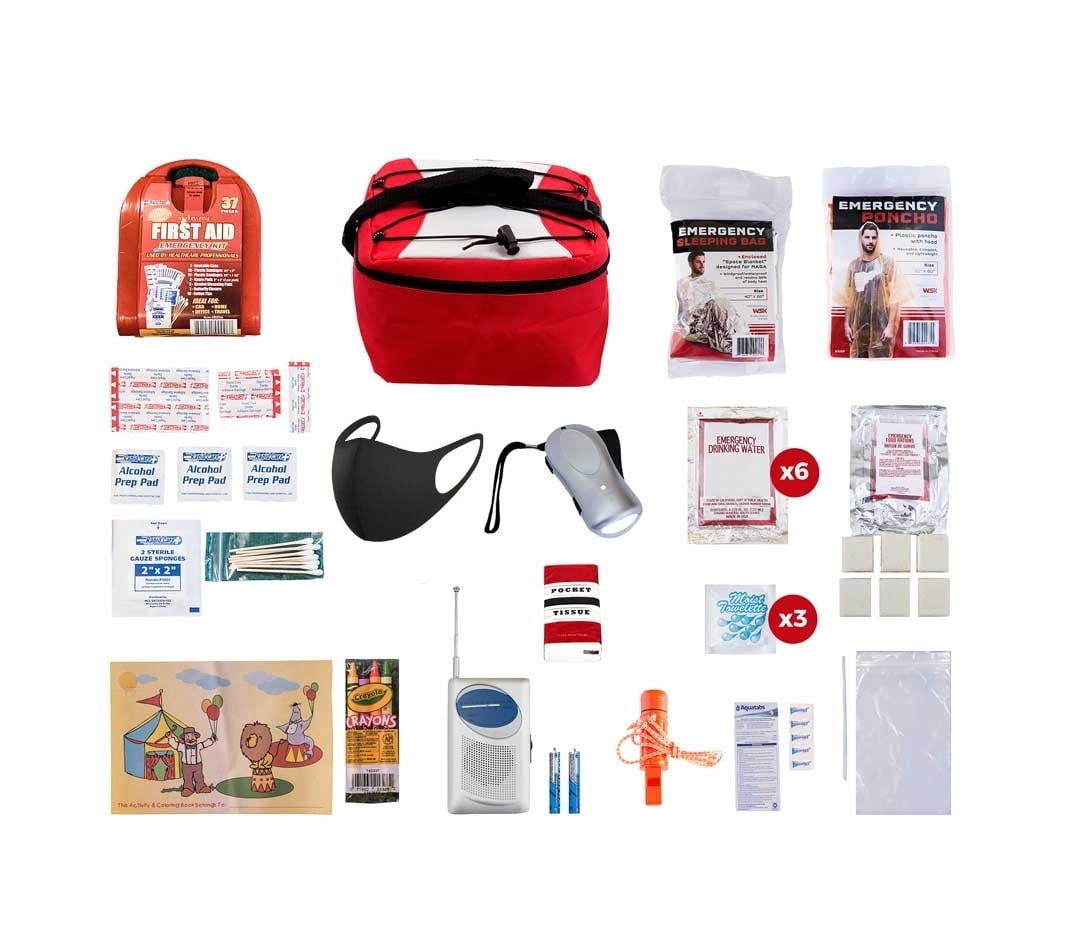 Survival Pal for Children 72-Hour Emergency Kit — Kid-Friendly Food, Water, First Aid, Shelter & Communication Pack for School, Home or Evacuation