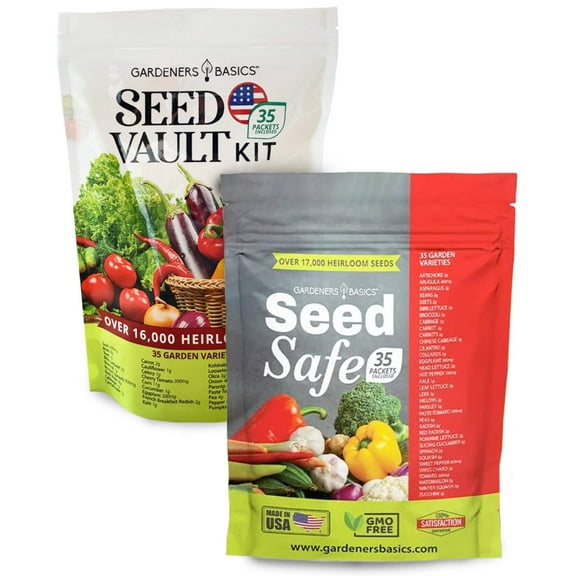 Survival Seed Vault Kit - 70 Heirloom Varieties for Self-Sufficient Gardening