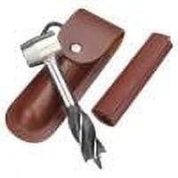 Survival Settlers Tools - Scotch Eye Wood Auger Drill with Leather Case 