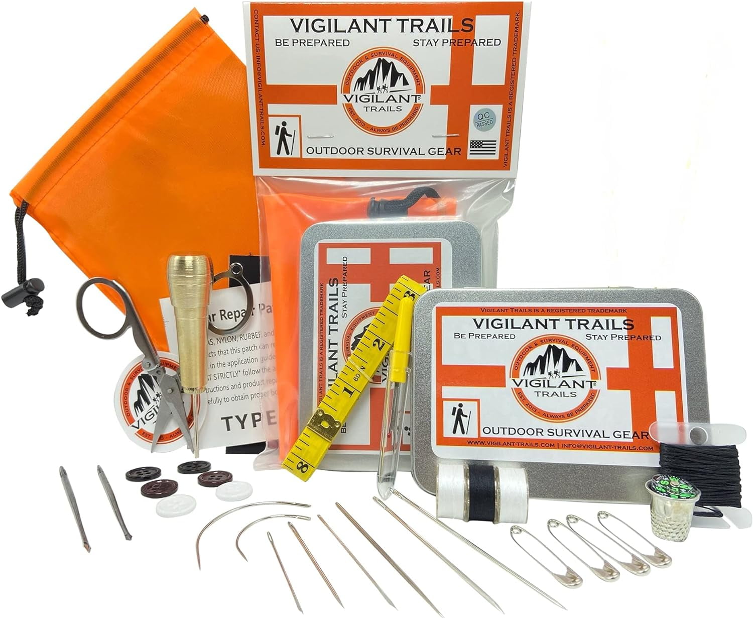 Survival Sewing, Repair Kit, Hiking Gear, Bug Out Bag, Emergency