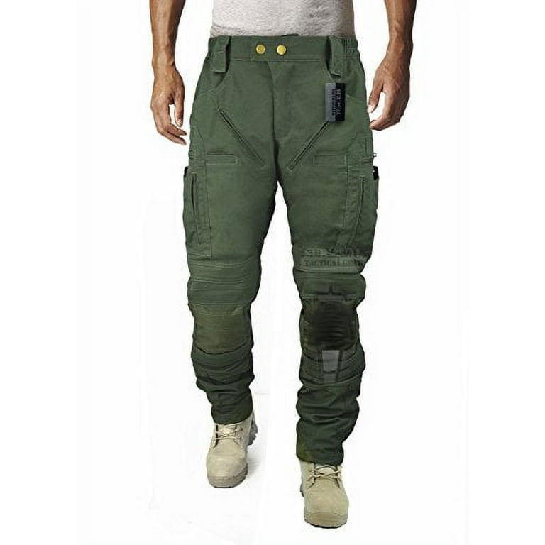 Survival Tactical Gear Men's Airsoft Wargame Tactical Pants with Knee  Protection System & Air Circulation System (Ranger Green, XXL)
