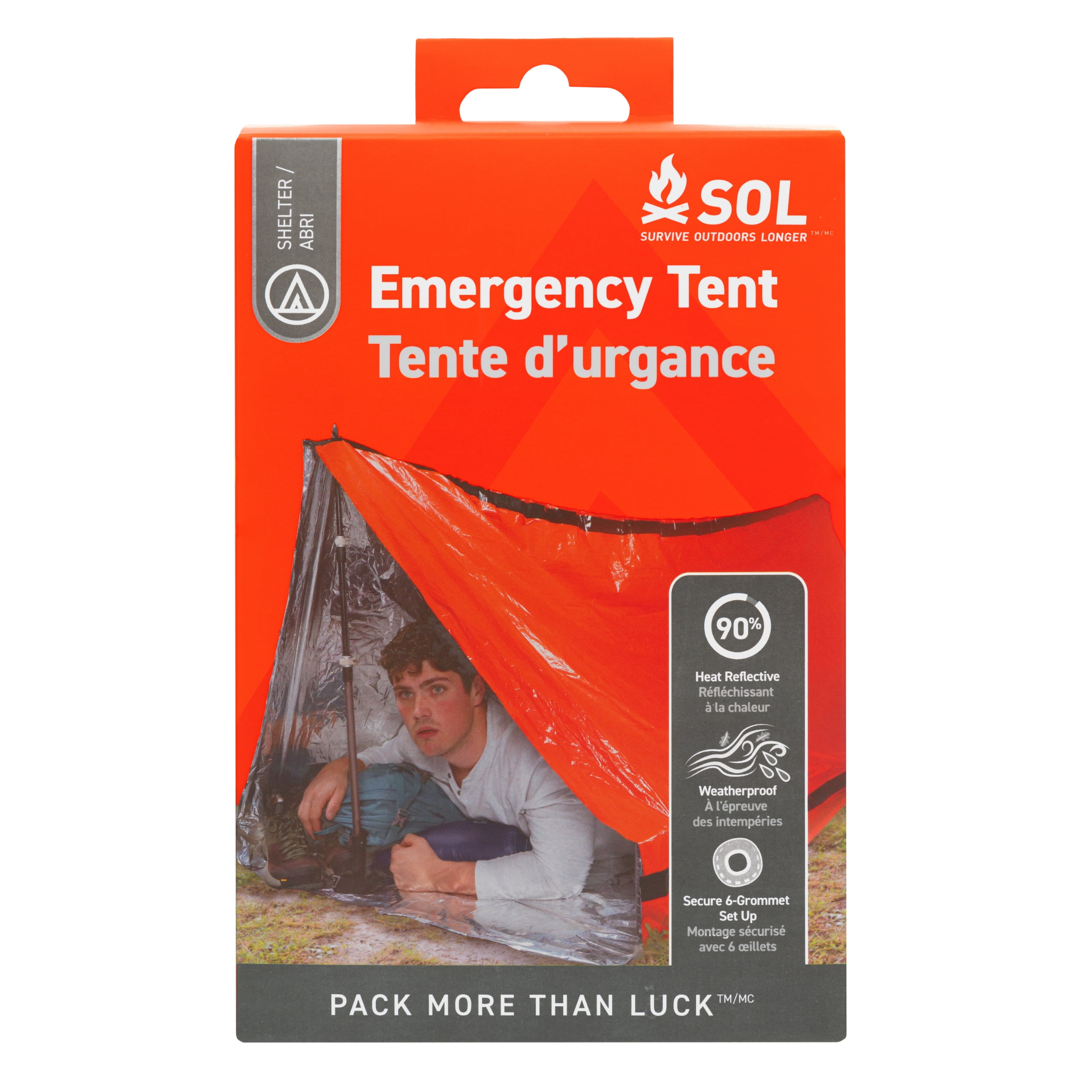 Survive Outdoors Longer Emergency Tent, Orange