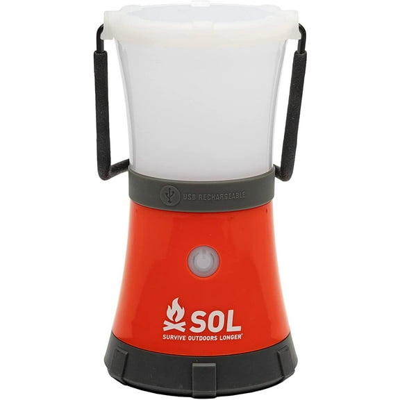 Survive Outdoors Longer Floating Lantern with Power Bank, Orange/Grey