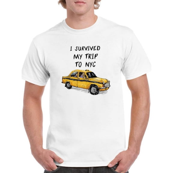 Survived My Trip To Nyc T-Shirt Men -Smartprints Designs, Male 4X-Large