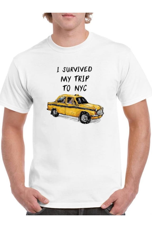 Survived My Trip To Nyc T-Shirt Men -Smartprints Designs, Male Large