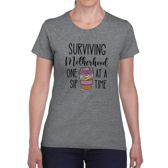 Surviving Motherhood T-Shirt Women -Smartprints Designs, Female 3X-Large